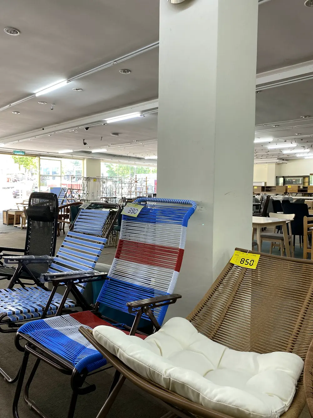 Kerusi lounge dan rattan untuk outdoor